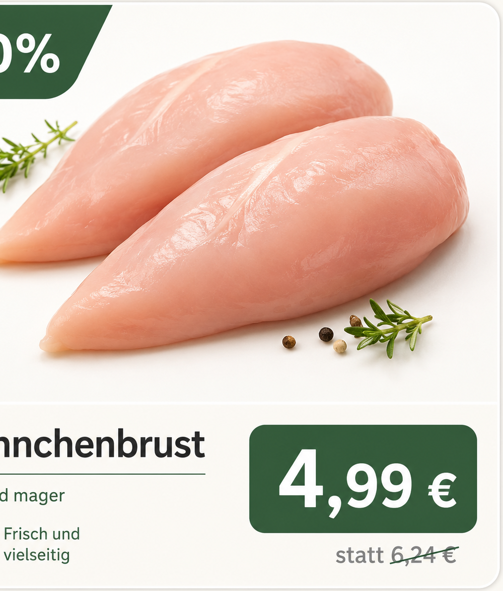 Angebotskarte Hähnchen